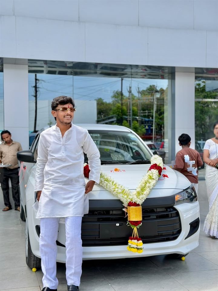 Raj Chavan, founder of RC Travels, with one of the cabs